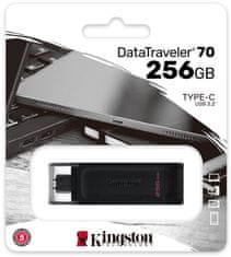 Kingston DataTraveler 70 - 256GB (DT70/256GB), čierna