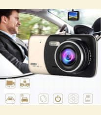 GORDON  G343 Kamera do auta s parkovacou kamerou, FULL HD, LCD 4"