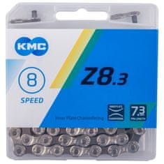 KMC řetěz Z8 stříbrno-šedý 114čl. BOX