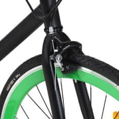Petromila vidaXL Bicykel s pevným prevodom čierno-zelený 700c 55 cm