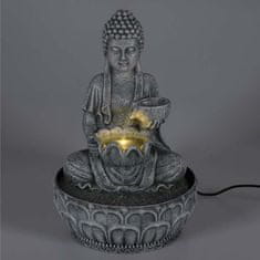 HOMESTYLING Fontána izbová s LED osvetlením 29 cm Budha