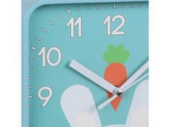 sarcia.eu Králičí stenné hodiny, analógové, štvorcové hodiny pre deti 20,2x20,2 cm 
