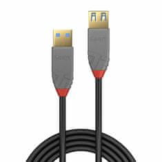 Lindy Kábel USB 3.0 A-A M/F 0.5m, Super Speed, Anthra Line, čierny