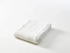 Háčkovaná bavlnená deka New, biela