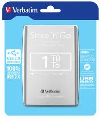 VERBATIM Store 'n' Go 1TB / Externí / USB 3.0 / 2,5" / Silver (53071)
