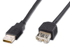 PremiumCord USB 2.0 A-A predlžovací kábel, M/F, 5 m