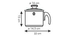 Tescoma Mliekovar dvojplášťový PRESTO s pokrievkou ø 16 cm, 2.0 l (728718) - zánovné