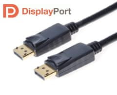 PremiumCord DisplayPort 1.2 prípojný kábel M/M, 3 m