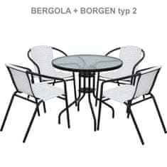 KONDELA Záhradný stolík Borgen Typ 2 - čierna
