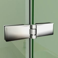 H K Štvorcový sprchovací kút MELODY B8 100x100 cm so zalamovacími dverami vrátane sprchovej vaničky z liateho mramoru