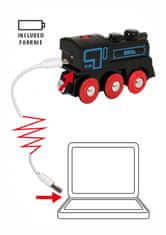 Brio El. lokomotíva nabíjacia cez mini USB kábel
