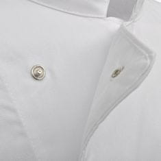 Vidaxl Kuchárska košeľa s dlhými rukávmi, 2 ks, veľkosť XL, biela