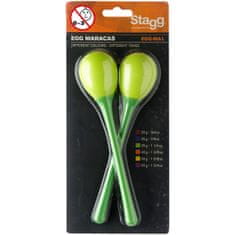 Stagg EGG-MA L / GR, pár vajíčok, dlhá rukoväť, zelené