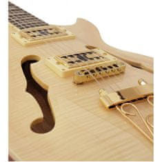 Dimavery LP-600, semiakustická gitara, prírodná