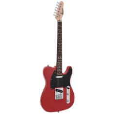 Dimavery TL-401, elektrická gitara, červená