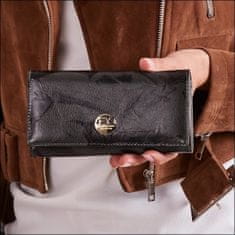 FOREVER YOUNG Moderná dámska kožená peňaženka Marthas, čierna