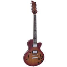 Dimavery LP-612, semiakustická 12-tich strunová gitara, sunburst