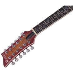 Dimavery LP-612, semiakustická 12-tich strunová gitara, sunburst
