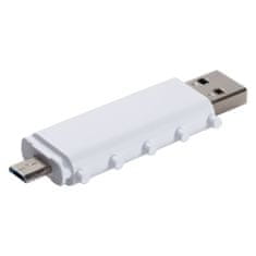 Indivo LokenToken duálny USB 3.0 flash disk, biely, 32 GB, OTG – micro USB