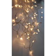 Solight LED vianočný záves, cencúle, 120 LED, 3 m x 0,7 m, prívod 6 m, vonkajšie, teplé biele svetlo, pamäť, časovač
