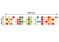 Dimex dekoračné pásy - Farebné kruhy, 49 x 270 cm