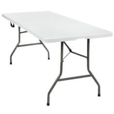 tectake Záhradný stôl skladací biely 183x76x74cm - biela