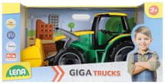 LENA Traktor s lyžicou, zeleno žltý