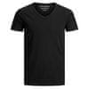 Pánske tričko JJEBASIC Stretch Fit 12059219 BLACK (Veľkosť M)