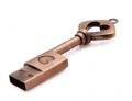 USB v tvare kľúča SRDCE bronz, 64 GB, USB 2.0