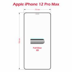 SWISSTEN Ochranné sklo Ultra Durable 3D Full Glue Glass Apple iPhone 12 Pro Max 64701866, čierne
