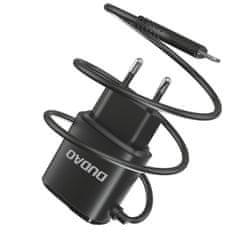 DUDAO A2ProL 2x USB sieťová nabíjačka s Lightning káblom 12W, čierna