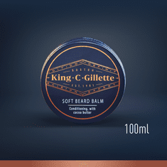 Gillette King C. pánsky zmäkčujúci balzam na fúzy, 100 ml