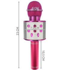 MG Bluetooth Karaoke mikrofón s reproduktorom, ružový