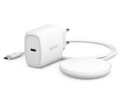 EPICO bezdrôtová nabíjačka s podporou uchytenia MagSafe a s adaptérom v balení 9915101100113, biela