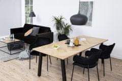 Design Scandinavia Jedálenská stolička Lima (SET 2ks), tkanina, čierna