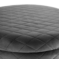 tectake Čalúnená stolička Coco so zamatovým vzhľadom 300 kg s úložným priestorom - tmavě šedá