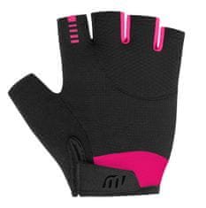 Dámske cyklistické rukavice WISTA GelPro čierna/ružová - L - 80182 L