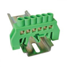 Tracon Electric Mostík PE zelený 6P 12,6x39x7mm / L1=66mm 2 ks
