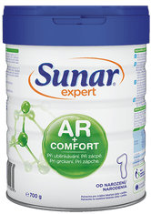 Sunar Sunar Expert AR+Comfort 1 počiatočné dojčenské mlieko pri grckaní, zápche a kolikách 700 g