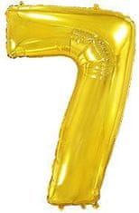 Fóliový balónik číslica 7 - zlatá - gold - 102cm