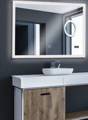 Greatstore AQUAMARIN Kúpeľňové zrkadlo s LED osvetlením, 100 x 80 cm