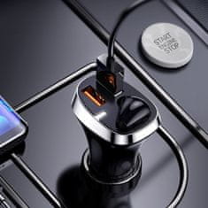 Joyroom Car Charger autonabíjačka s bezdrôtovým slúchadlom QC, 2x USB 2.1A 30W, čierna