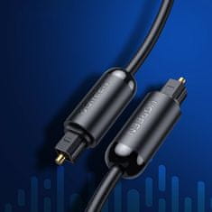 Ugreen AV122 Toslink audio optický kábel 1.5 m, sivý