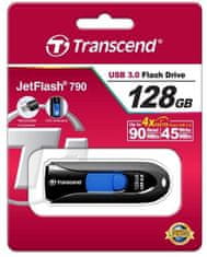 Transcend JetFlash 790 128GB (TS128GJF790K), čierno-modrá