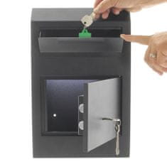 Rottner Cashmatic Basic sejf s vhadzovacím mechanizmom čierny | Trezorový zámok na kľúč | 25 x 38 x 11.5 cm