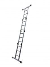 Max Univerzálny Rebrík DU4-3PRO 4x3 hliníkový, s plošinou