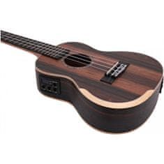 Dimavery UK-800, elektroakustické koncertné ukulele, ebenové
