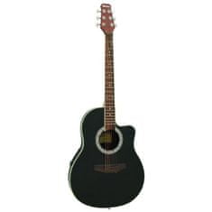 Dimavery RB-300, elektroakustická gitara typu Ovation, čierna