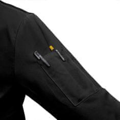 Vidaxl Kuchárska košeľa s dlhými rukávmi, 2 ks, veľkosť XL, čierna