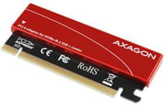 AXAGON PCEM2-S radič, PCIe x16 - M.2 NVMe M-key slot adaptér, pasívny chladič